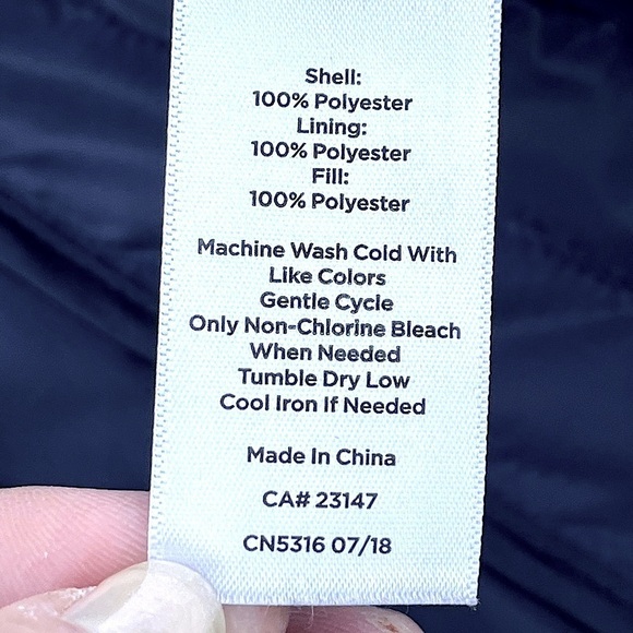 Talbots Navy Puffer Vest Like New Small - Picture 5 of 5